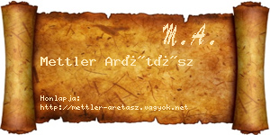 Mettler Arétász névjegykártya